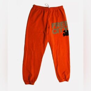 EUC xs free city sweatpants Orange